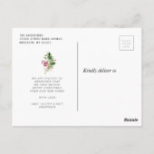 vakantiekrans Moving New Home aankondiging Briefkaart (Achterkant)