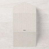 Vakantiekrans Poinsettia Kerstbruiloft All In One Uitnodiging (Buitenkant)