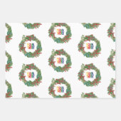 Vakantiekrans Zakelijk Logo Kerst Inpakpapier Vel (Voorkant)