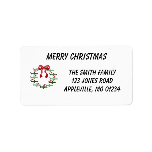 Vakantielabels voor Up and Away Wreath Etiket (Voorkant)