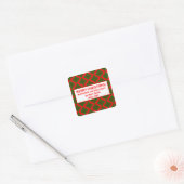 Vakantielabels voor zelfgemaakte geschenken vierkante sticker (Envelop)