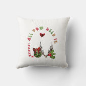 Vakantieletters Kerstversiering Accent Kussen (Achterkant)