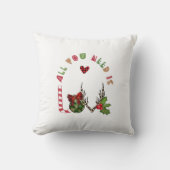 Vakantieletters Kerstversiering Accent Kussen (Voorkant)