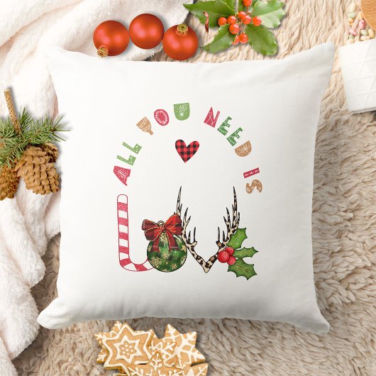 Vakantieletters Kerstversiering Accent Kussen
