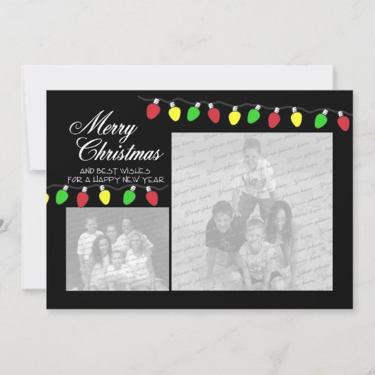 Vakantielichten Foto Flat Kaart (Voorkant)