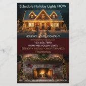 Vakantielichtinstallatie bedrijf flyer (Voorkant)