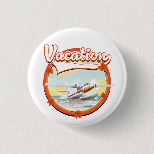 Vakantielogo Ronde Button 3,2 Cm (Voorkant)