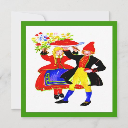 Vakantiemaaltijd Nederlands Feestdagenkaart (Voorkant)