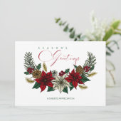 Vakantiemaatschappij GEPERSONALISEERD VOOR UW BEDR Feestdagenkaart (Staand voorkant)