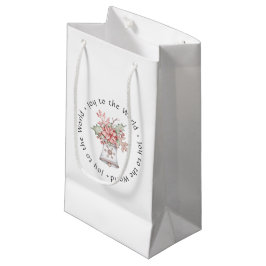Vakantiemadel met Poinsettia Gift Bag - klein Cadeauzakje