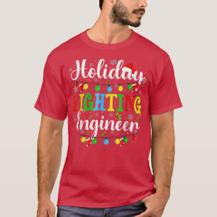 Vakantiemakanteur met kerstverlichting Mannen T-S T-shirt