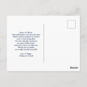 Vakantiemand Bedankt met kerstlama Briefkaart (Achterkant)