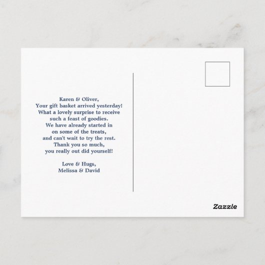 Vakantiemand Bedankt met kerstlama Briefkaart (Achterkant)