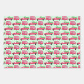 Vakantiemandwagens met wielrennen inpakpapier vel (Voorkant 2)