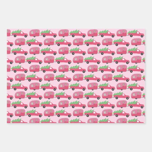 Vakantiemandwagens met wielrennen inpakpapier vel (Voorkant 3)