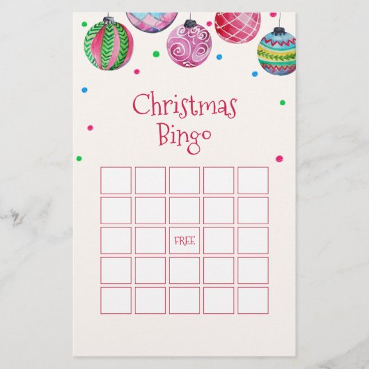 Vakantiemaneel kerstbingentekaart flyer (Voorkant)