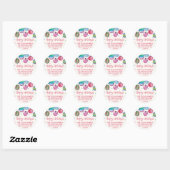 Vakantiemaneel kerstterugzendadres ronde sticker (Vel)