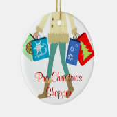 Vakantiemaneel voor feestdagen keramisch ornament (Rechts)