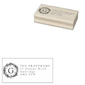 Vakantiemannen en bessen, hoofdmonogram rubberstempel (Gestempeld)