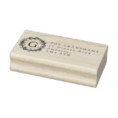 Vakantiemannen en bessen, hoofdmonogram rubberstempel (Stempel)