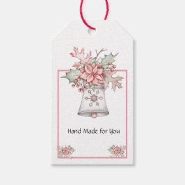 Vakantiemannen met Poinsettia Labels met aangepast Cadeaulabel