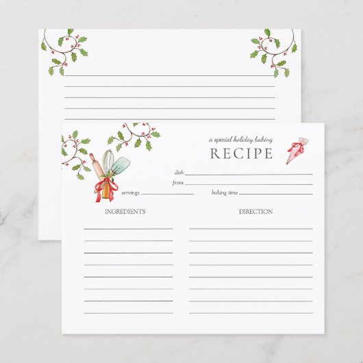 Vakantiemannen Vakbakketbakken Recipkaart (Voorkant / Achterkant)