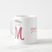 Vakantiemanogram op maat koffiemok (Voorkant links)