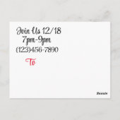 Vakantiemanskaart/uitnodiging Briefkaart (Achterkant)