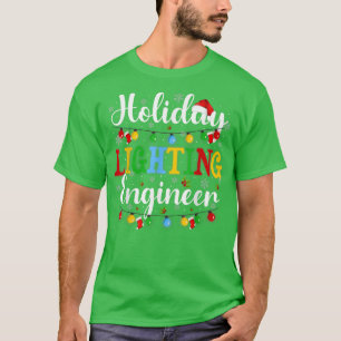 Vakantiemanteur met kerstverlichting Mannen T-shirt