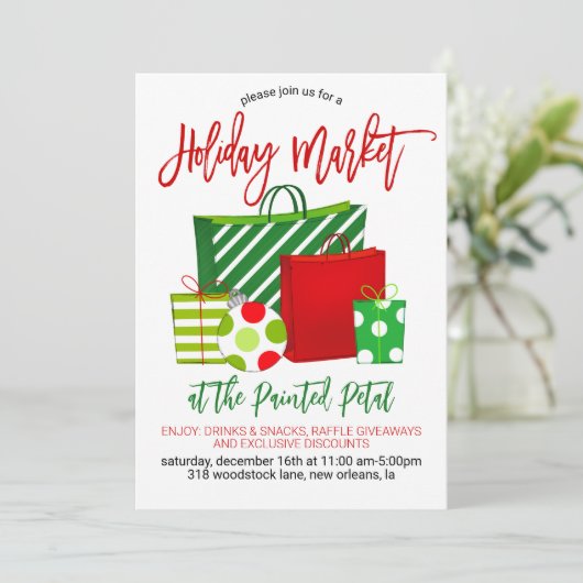 vakantiemarkt kaart (Staand voorkant)