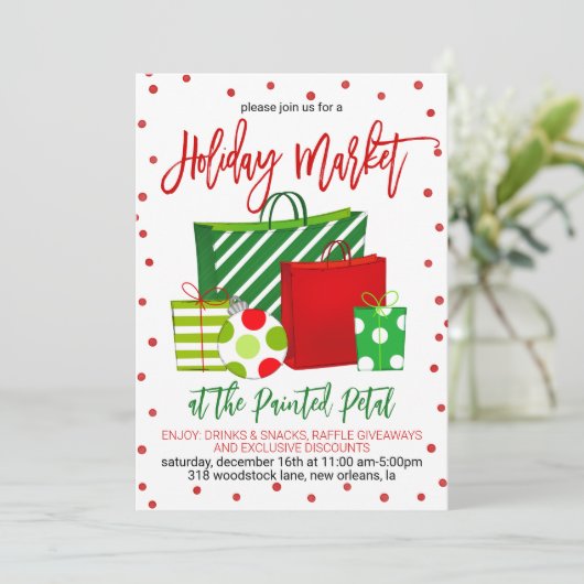 vakantiemarkt kaart (Staand voorkant)