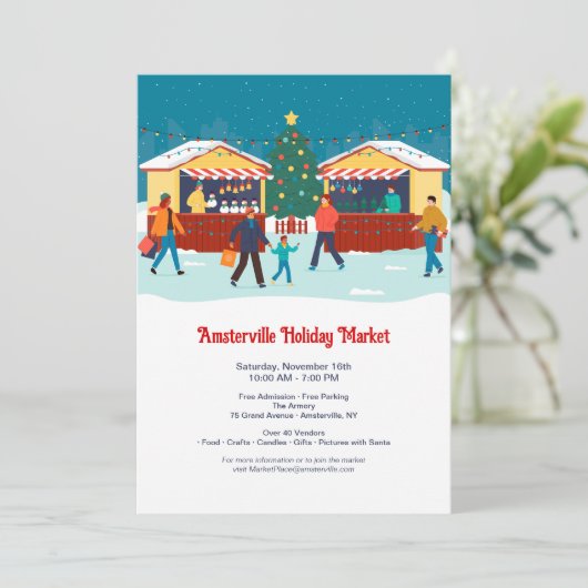 vakantiemarkt kaart (Staand voorkant)