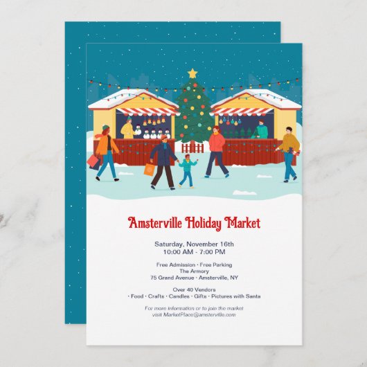 vakantiemarkt kaart (Voorkant / Achterkant)