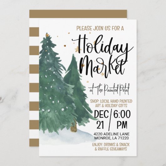 Vakantiemarkt winkelen kaart (Voorkant / Achterkant)