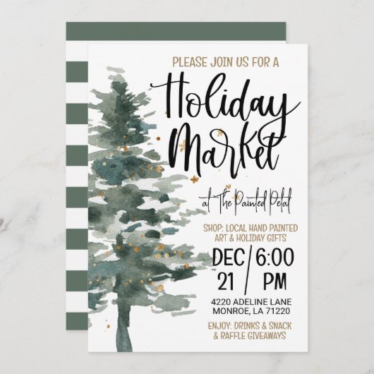 Vakantiemarkt winkelen kaart (Voorkant / Achterkant)