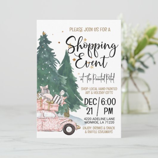 Vakantiemarkt winkelen kaart (Staand voorkant)