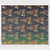 Vakantiemateriaal met groene kerstboomkleur cadeaupapier (Vlak)