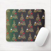 Vakantiemateriaal met groene kerstboomkleur muismat (Met muis)