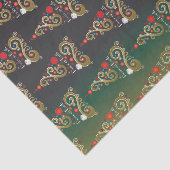 Vakantiemateriaal met groene kerstboomkleur tissuepapier (Detail)