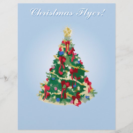 Vakantiembrochure: kleurrijke kerstboom flyer (Voorkant)