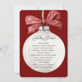 Vakantiemenu Afdrukbaar Ornament Kaart (Voorkant)