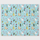 Vakantiemerkkippen Gift Wrap Cadeaupapier (Vlak)