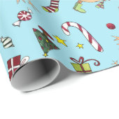 Vakantiemerkkippen Gift Wrap Cadeaupapier (Rol Hoek)