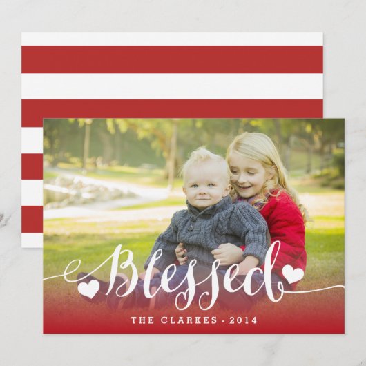 Vakantieminslag | Vakantieknopkaart Feestdagenkaart (Voorkant / Achterkant)