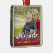 Vakantieminslag | Vakantievornamenfotoornament Metalen Ornament (Rechts)