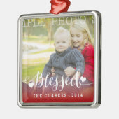 Vakantieminslag | Vakantievornamenfotoornament Metalen Ornament (Links)