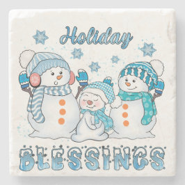 Vakantieminslag van de vrieshuizen stenen onderzetter