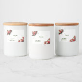 Vakantiemix Poinsettia Planten Voedselcontainer Etiket (Flessen)