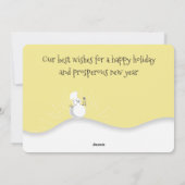 Vakantiemix sneeuwpop chef catering kerstkaart (Achterkant)