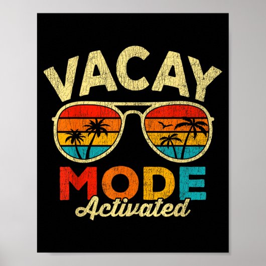 Vakantiemode geactiveerd tropisch strand zomer poster (Voorkant)